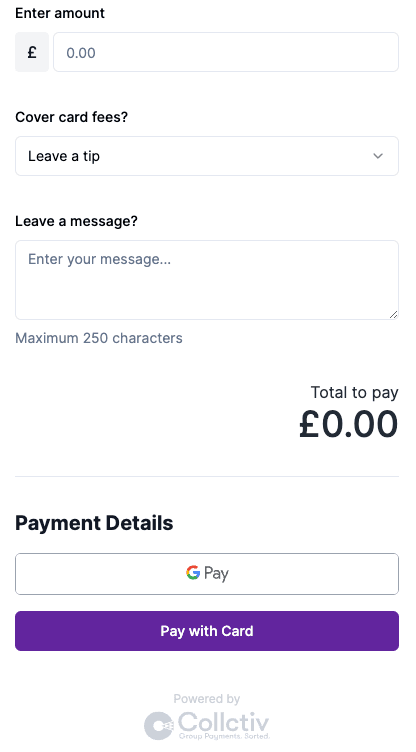 Example payment element